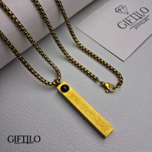 আয়াতুল কুরসি লেন্স লকেট – Gold ( গোল্ড কালার )